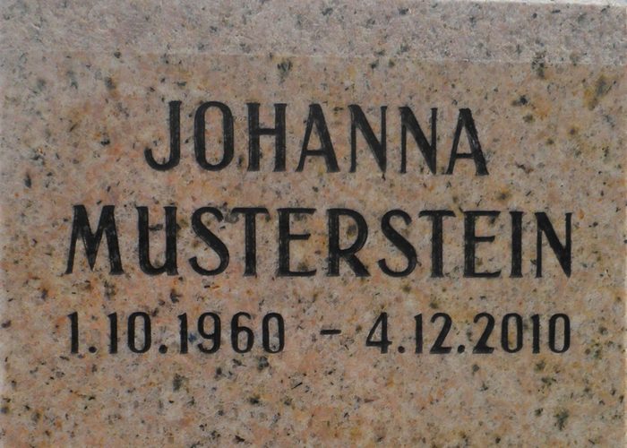 Schriften – Beispiel 15, Lentia Marmor