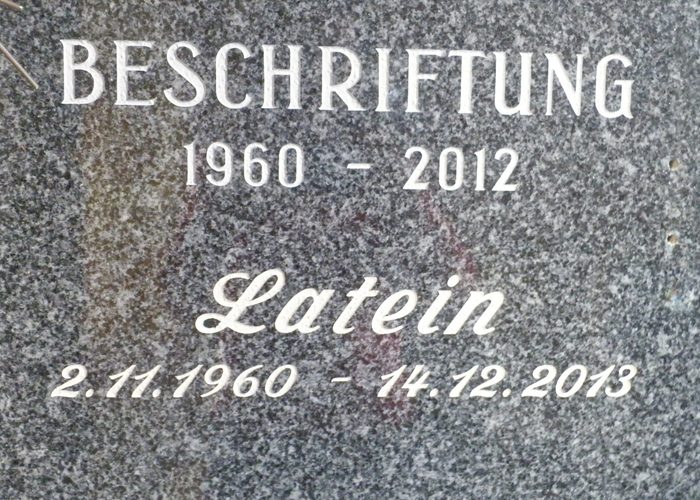 Schriften – Beispiel 10, Lentia Marmor